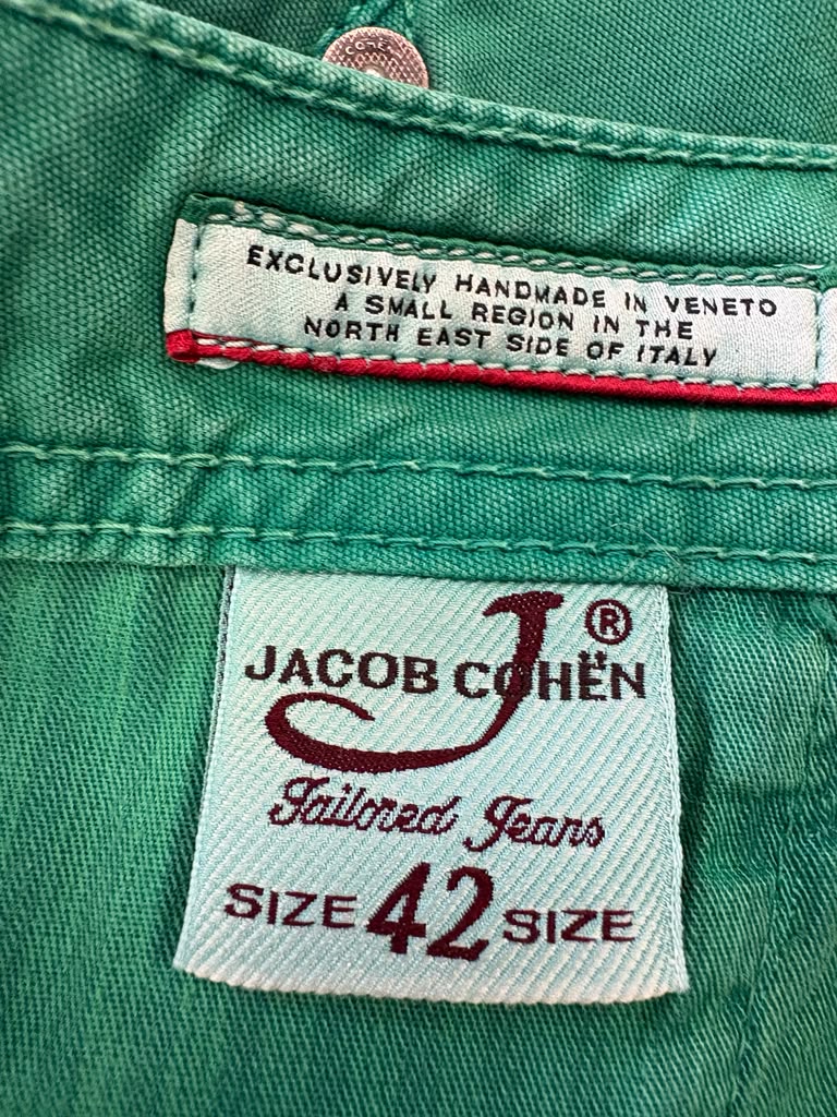Jacob Cohën Tailored Jeans Green Shorts (Size 42)