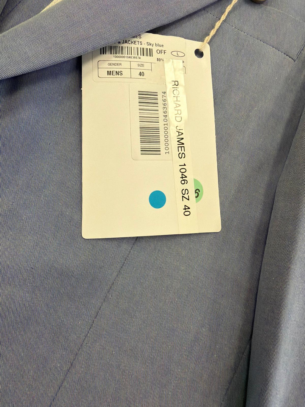 Richard James Sky Blue Men's Blazer (Size 40)