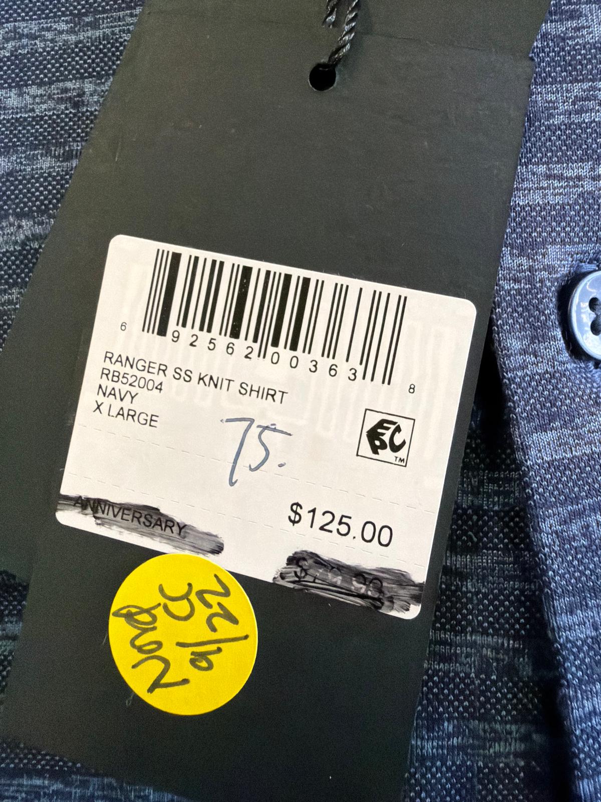 Ranger RB52004 Navy Knit Shirt (XL)