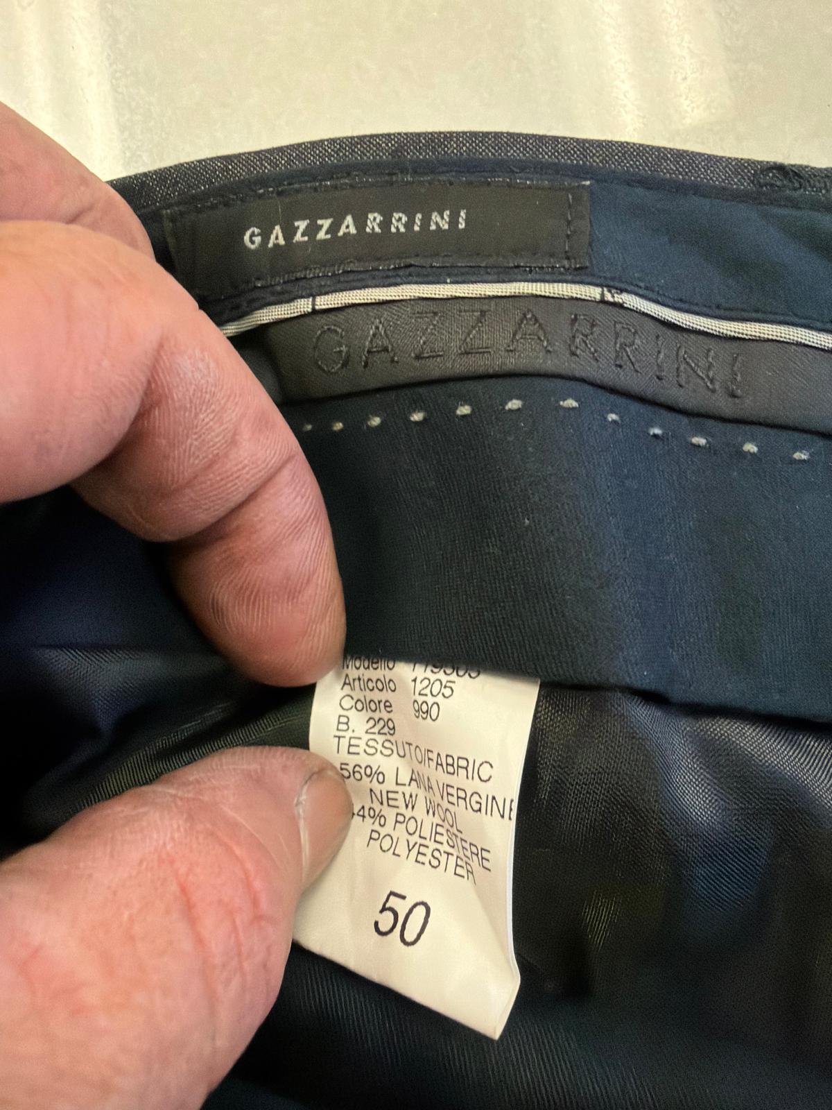 Gazzarrini Dark Grey Virgin Wool Trousers (Size 50)