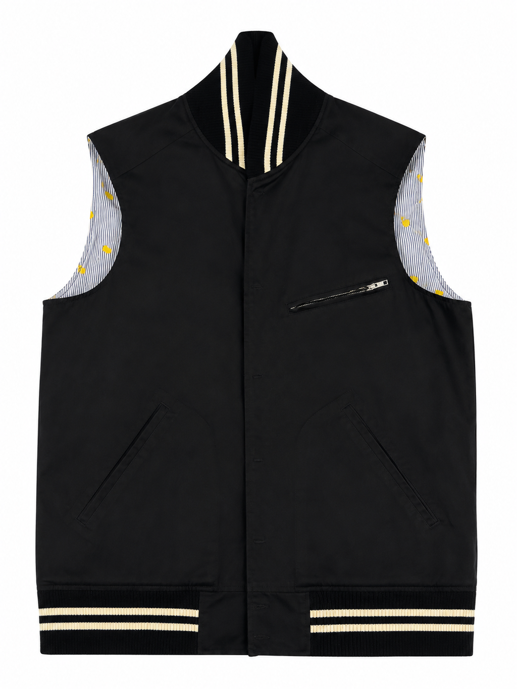 Title Five Four Black Varsity Style Vest