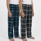 Mad Dog Boy's 2-Pack Plaid Pajama Pants + Slipper Socks