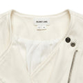 Helmut Lang White Asymmetrical Zip Moto Jacket Size M