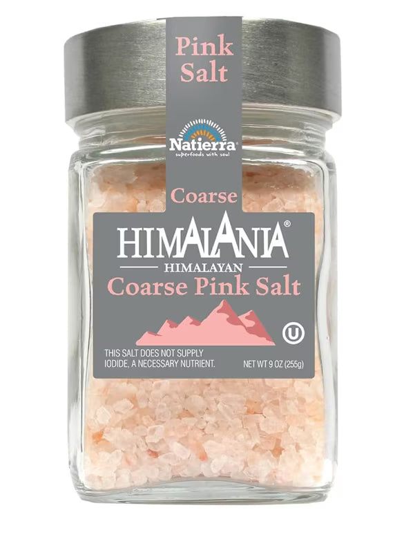 Natierra Himalania® Coarse Pink Salt Premium Glass Jar – 9 oz (255g)