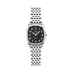 Vintage Edward Lynn Square Bracelet Watch - Silver/Black Dial - Battery Required