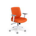 Poppin Max Task Chair, Mid Back, Orange + White