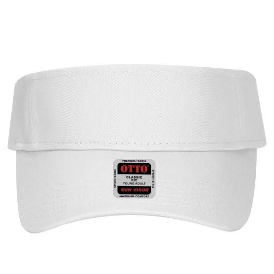 Sabi Goods Plain White Sun Visor (OTTO CAP 60-662)