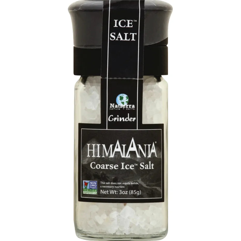 Natierra Himalania® Coarse Himalayan Ice Salt Glass Grinder – 3 oz (85g)