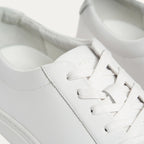 New Republic Unisex Kurt Leather Sneaker - Triple White