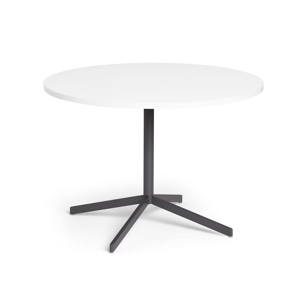 Poppin Touchpoint Table 42" Round - White Top Charcoal Base