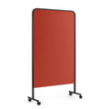 Poppin Goal Fabric Pinboard, 39x67", Black + Brick