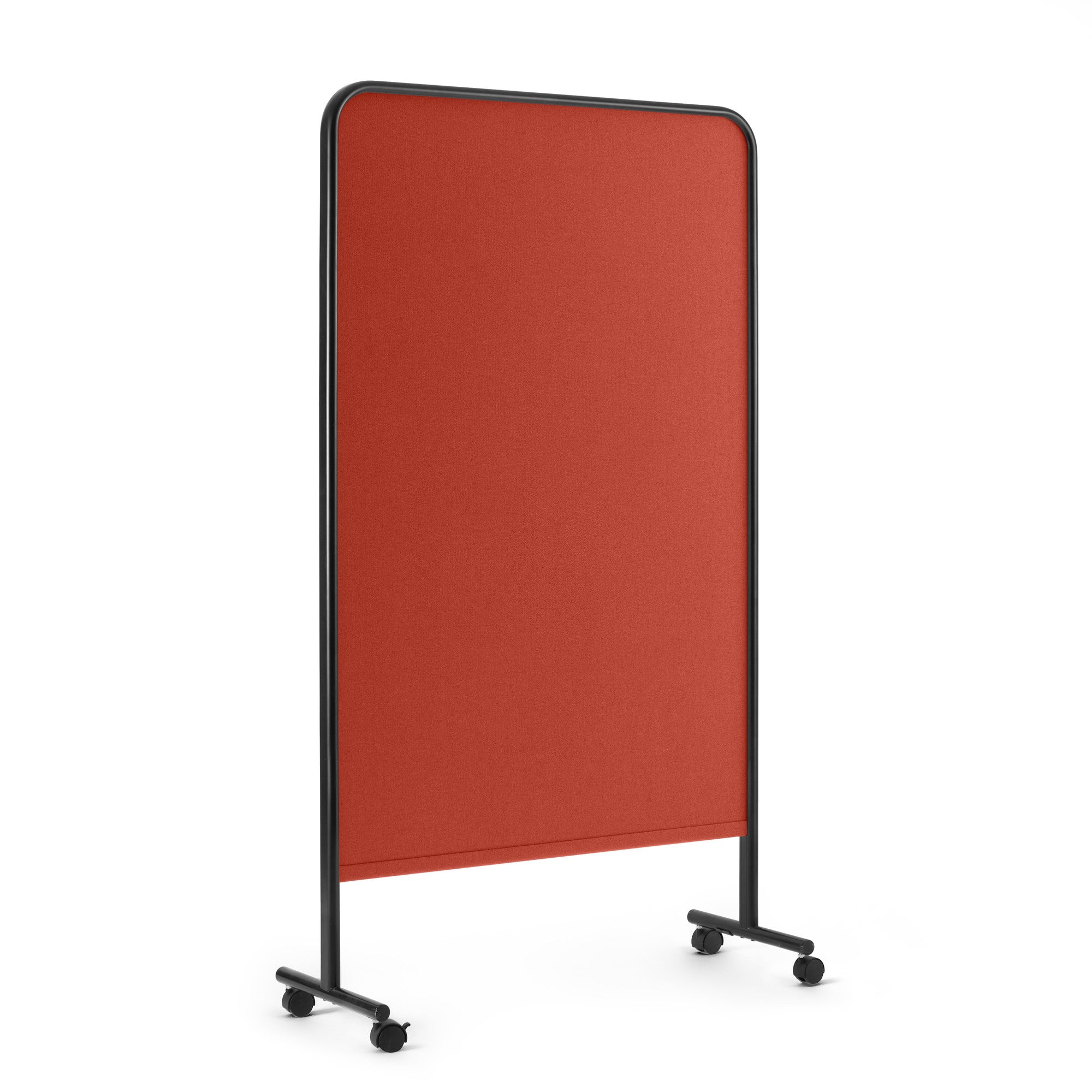 Poppin Goal Fabric Pinboard, 39x67", Black + Brick