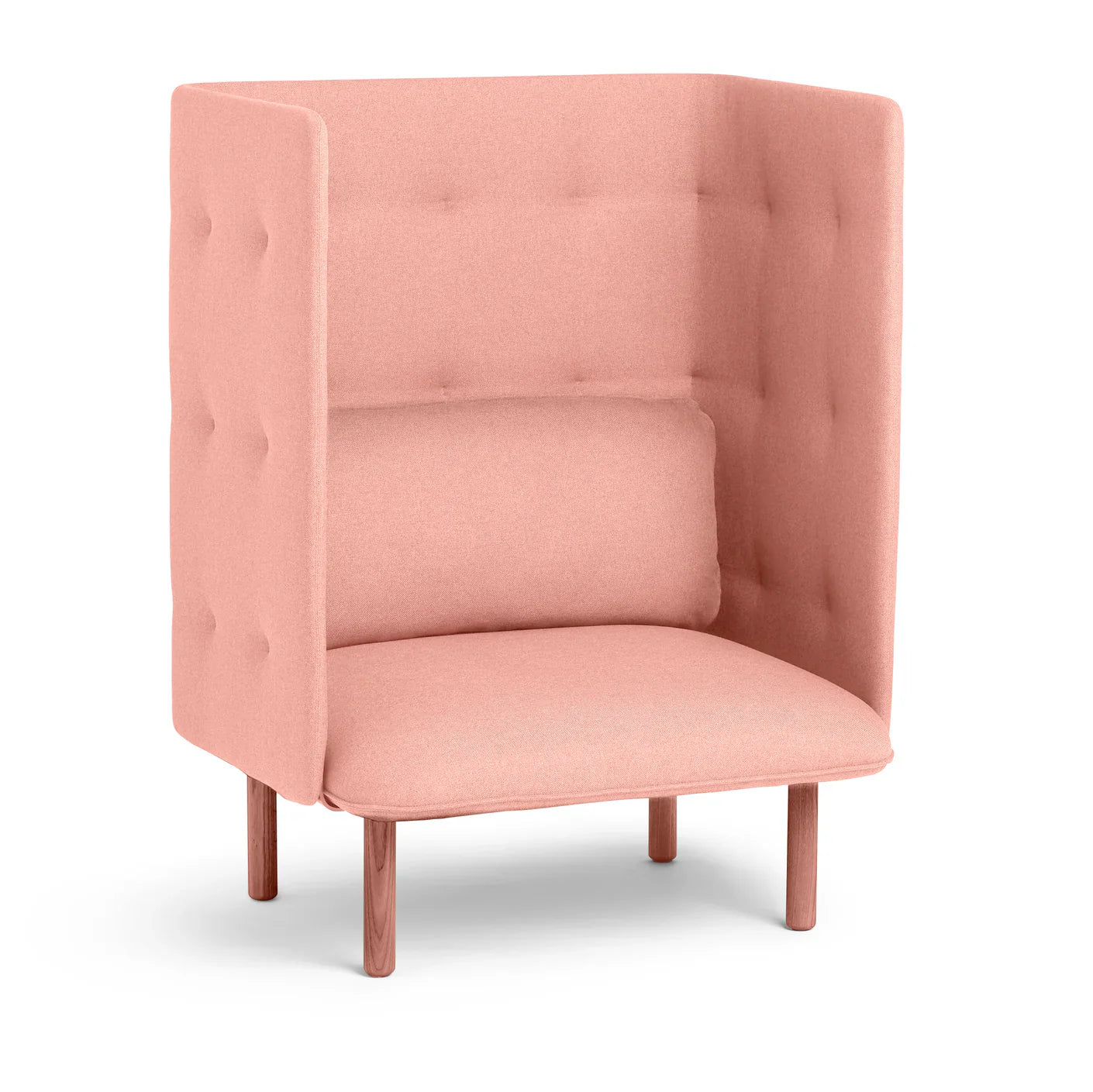 Poppin QT Privacy Lounge Chair - Blush