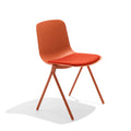 Poppin Key Side Chair, Set of 2, Brick Pad, Brick Shell