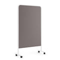 Poppin Goal Fabric Pinboard, 39x67", White + Gray