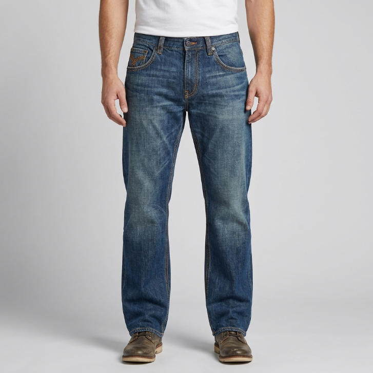 Mad Soul Jeans Dark Wash Straight Leg Denim