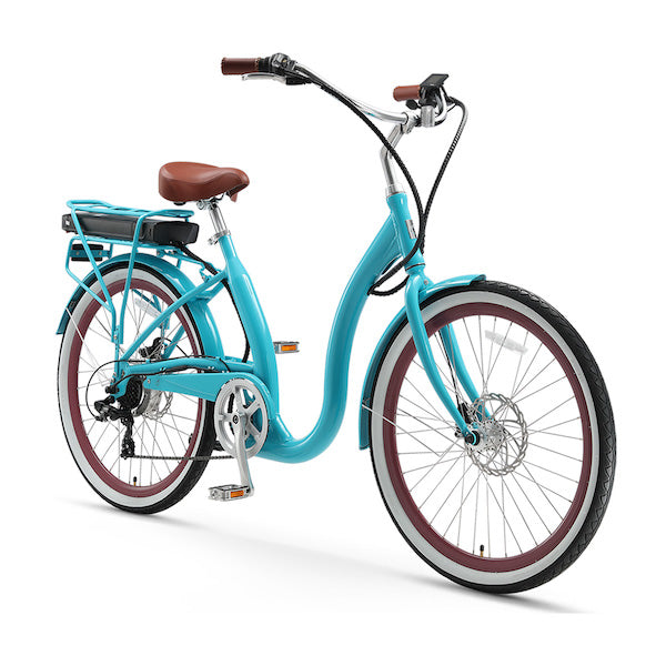 sixthreezero Simple Step-Thru 500W Electric Bike - Navy (Pre-Assembled)