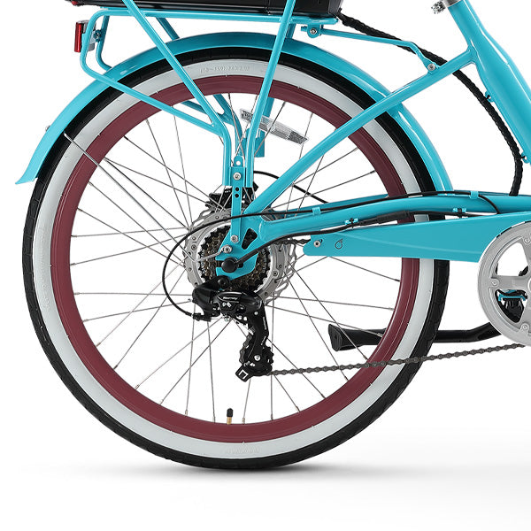 sixthreezero Simple Step-Thru 500W Electric Bike - Navy (Pre-Assembled)