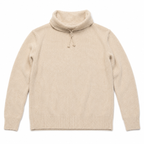 Zara Man Men's Beige Drawstring High Neck Knit Sweater XL