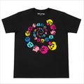 Pink + Dolphin Spiral Graphic T-Shirt - Black/Multicolor