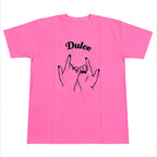 Dulce Hand Sign Graphic T-Shirt - Pink