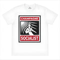 Group Chat Champagne Socialist Graphic T-Shirt - White