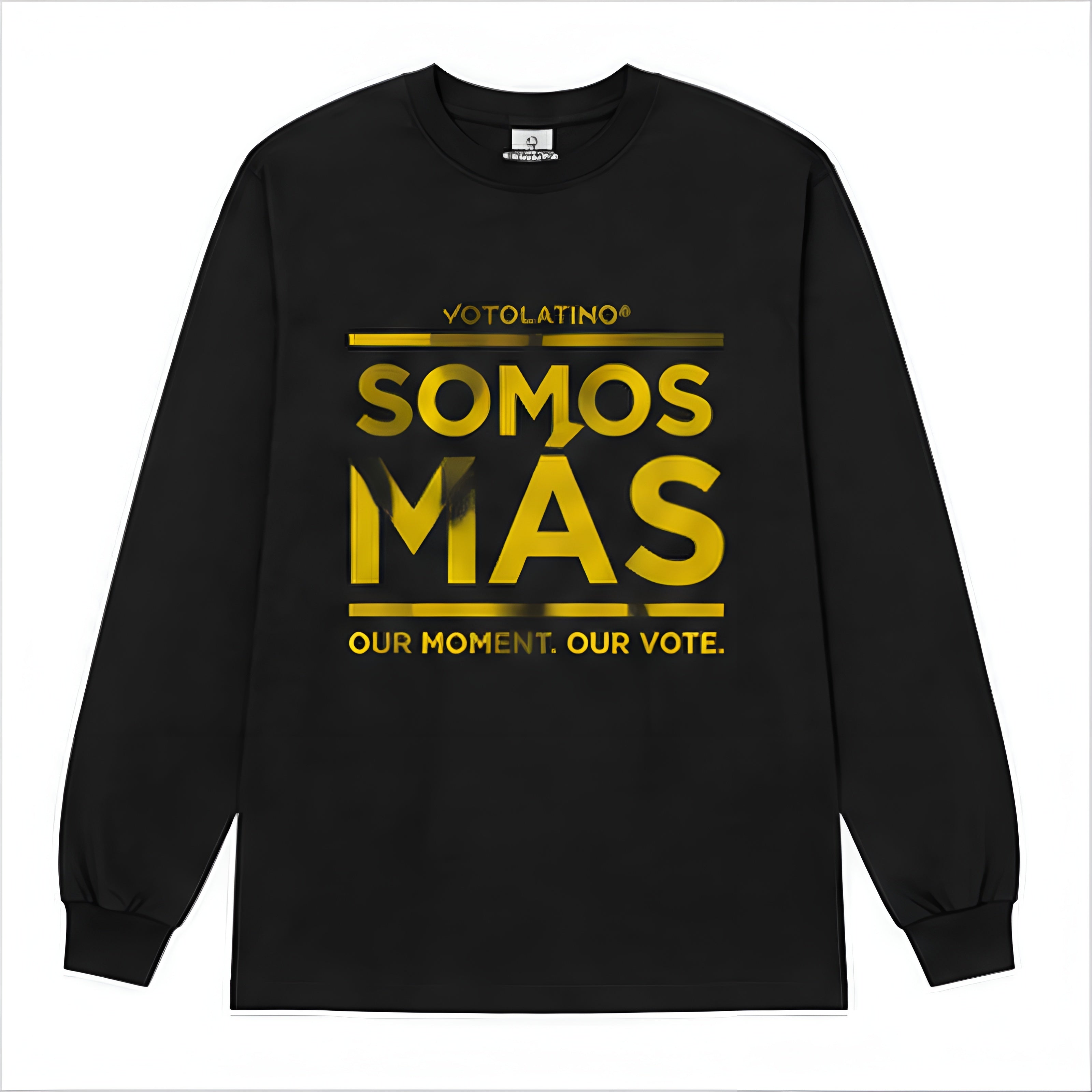 Voto Latino Somos Más Long Sleeve T-Shirt - Black/Gold