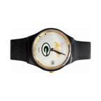 Vintage Green Bay Packers Quartz Analog Watch White Dial Black Strap - Requires a Battery