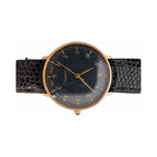 Vintage Quartz Swiss Hong Kong Parts Assembled Black Dial Watch - Requires a Battery